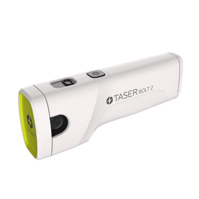 Taser Bolt 2 self defense device with modern white and yellow design