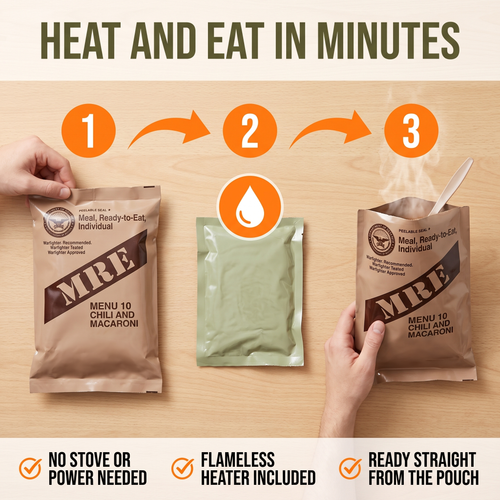 U.S. Military MRE Meals Ready-To-Eat Variety Pack