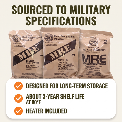 U.S. Military MRE Meals Ready-To-Eat Variety Pack