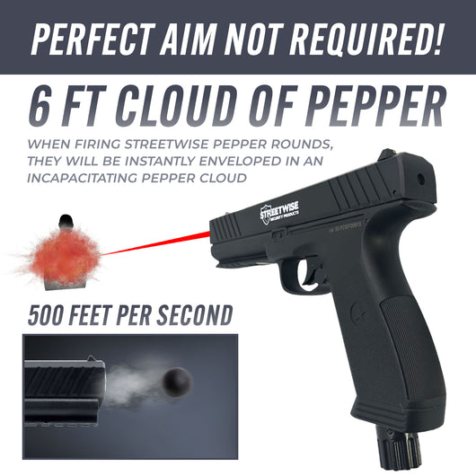 Streetwise The HEAT — Non-Lethal .50 Cal Pepper Launcher | Up to 60 ft Range