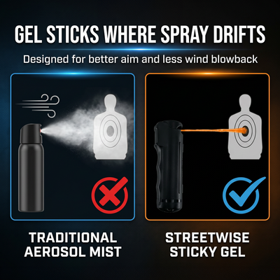 Streetwise Sticky Gel Pepper Spray - 0.5 oz