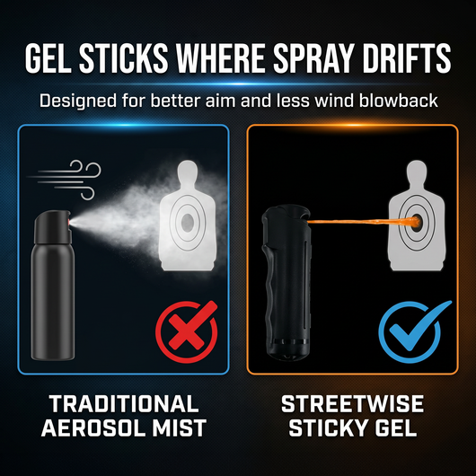 Streetwise Sticky Gel Pepper Spray - 0.5 oz
