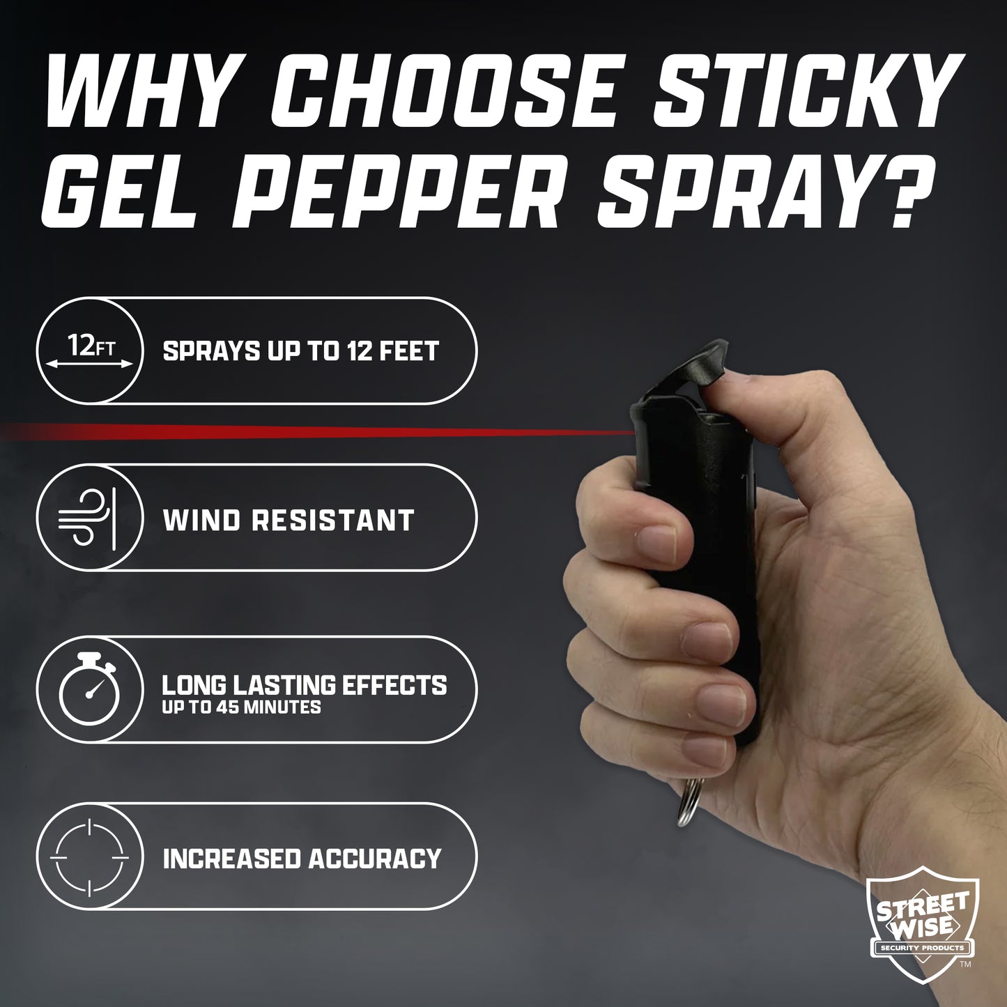 Streetwise Security 1/2 oz. Sticky Gel Pepper Spray (3-Pack)