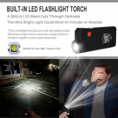 Streetwise Knight Light Alarm Flashlight – 130 dB Siren, 350-Lumen Rechargeable