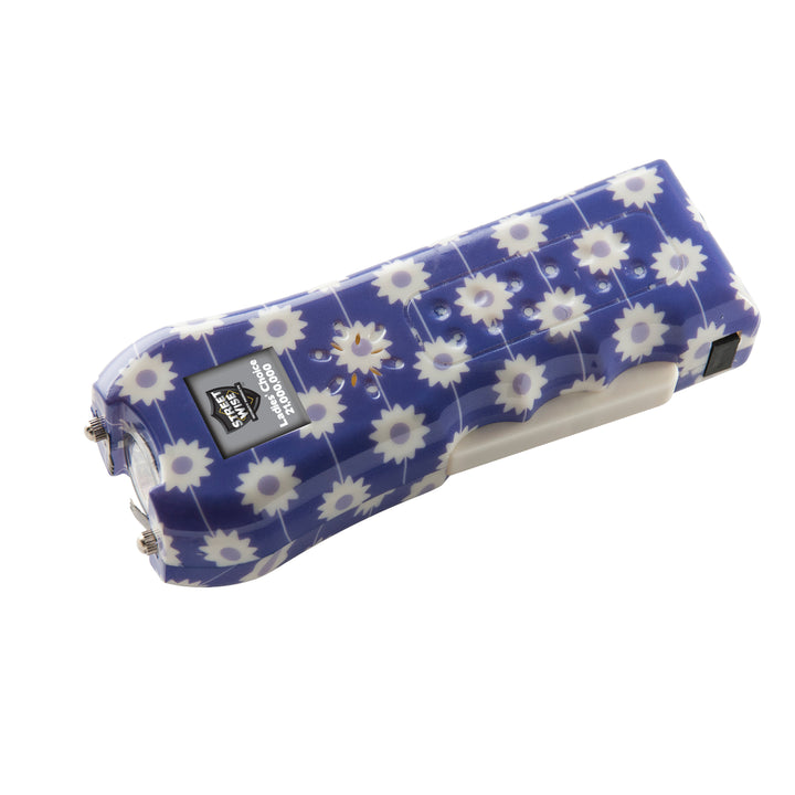 daisy pattern stun gun with flashlight for women