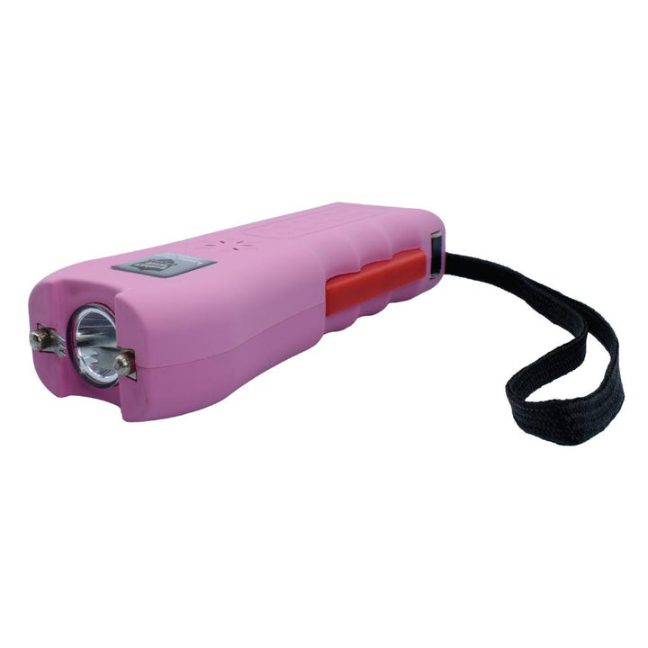 pink stun gun with flash light and wrist strap for women