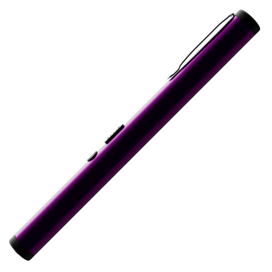 Slim purple pen stun gun with durable matte finish and concealed electrodes