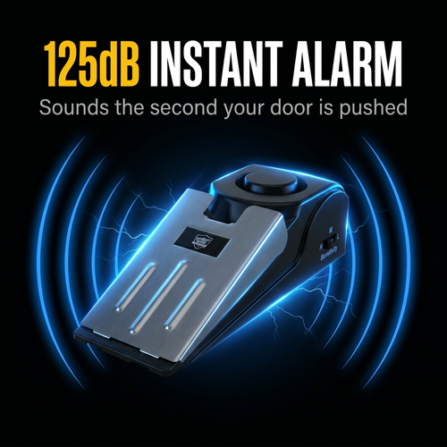 Streetwise Door Stop Alarm – 120 dB Portable Wedge