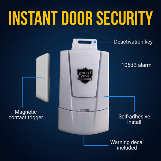 Streetwise Mini Window Alarm – 105 dB Magnetic Contact