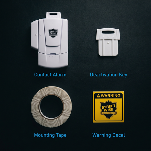 Streetwise Mini Window Alarm – 105 dB Magnetic Contact
