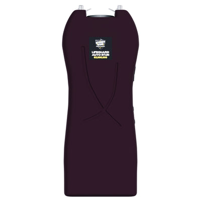 Streetwise black Lifeguard Auto Stun Gun full front view with Streetwise Security logo