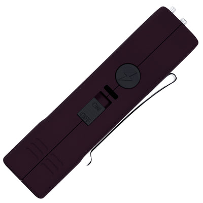 Streetwise black Lifeguard Auto Stun Gun side profile with safety switch and clip visible