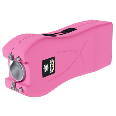 Streetwise pink Lifeguard Auto Stun Gun angled close-up showing compact design for wholesale bulk orders and dropship