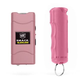 Streetwise Self-Defense Keychain Combo — Pepper Gel + S.M.A.C.K. 16M Stun Gun