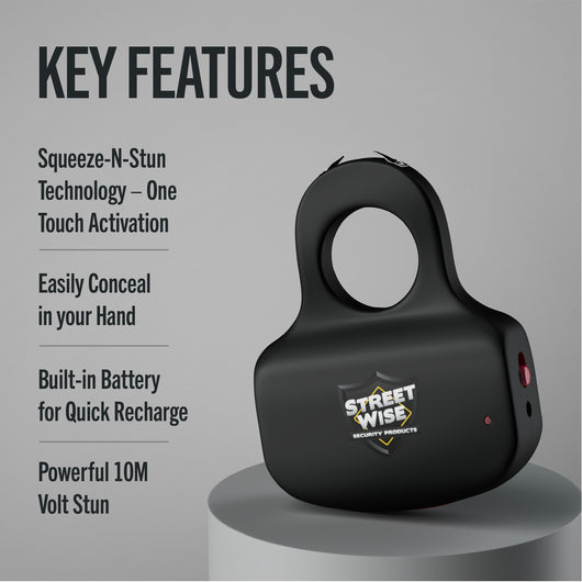 Streetwise Sting Ring 18M Stun Gun | Compact Rechargeable