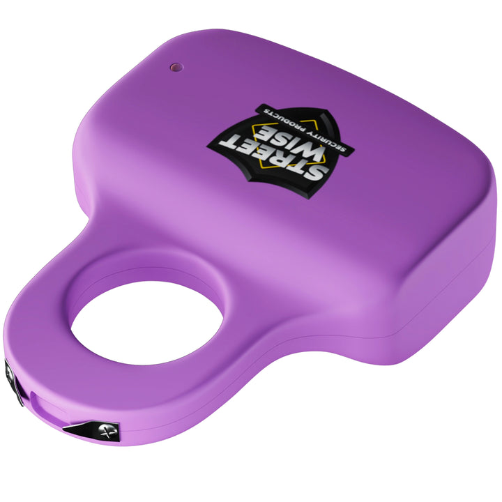 Light Purple Streetwise Sting Ring stun gun with squeeze-to-activate technology and compact body