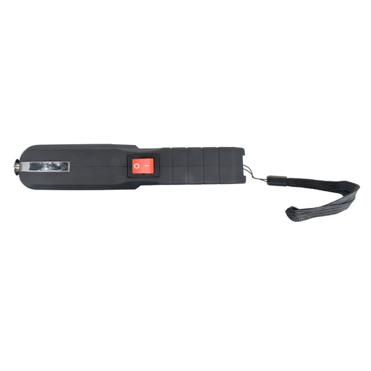 Streetwise stun gun with side power switch and compact ergonomic design